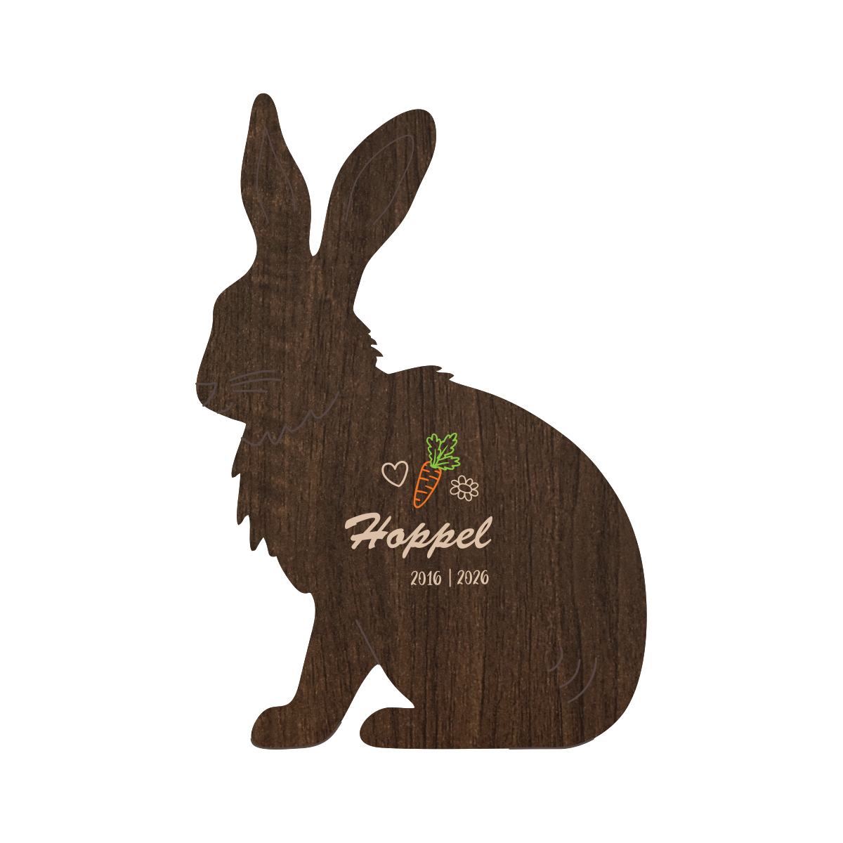 Tiermal Hase | Nussbaum mit Erdanker