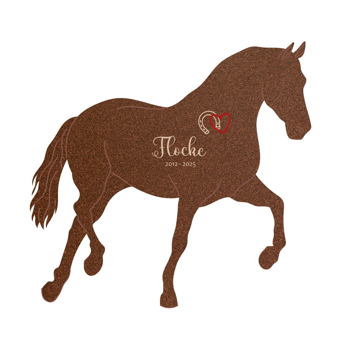 Tiermal Pferd | Patina Braun mit Erdanker