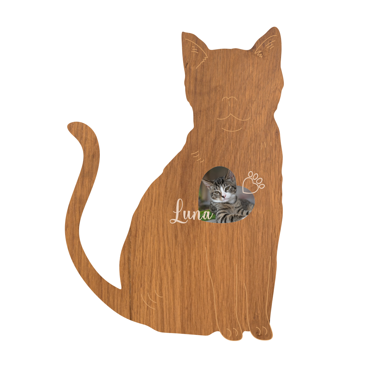 Tiermal Katze | Wildeiche mit Erdanker